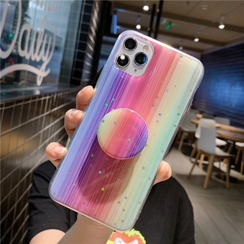 Rainbow iPhone Case with Socket